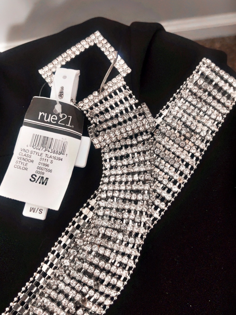 rue21 Silver Rhinestone Belt with Buckle